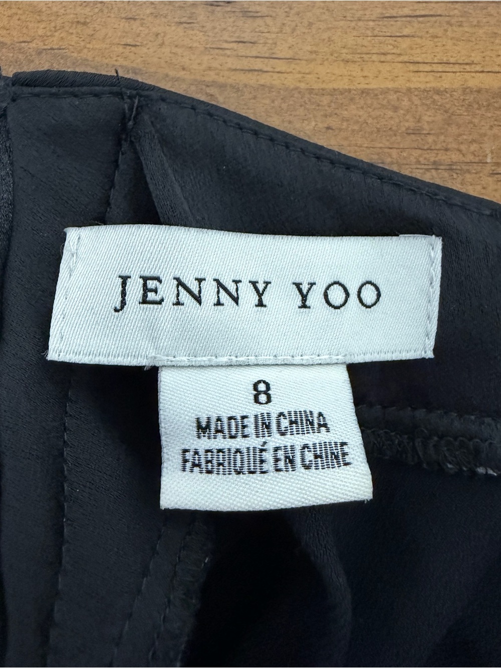 Jenny Yoo Nicole Black Satin Halter Dress Open Back Maxi Gown Size 8 - Picture 7 of 7